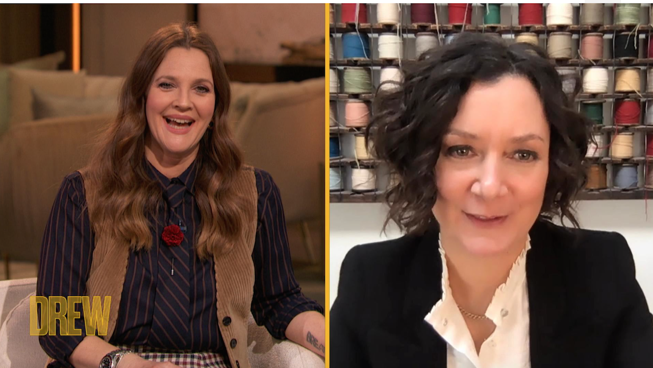 Sarah Gilbert's FIRST KISS was Drew Barrymore!!!