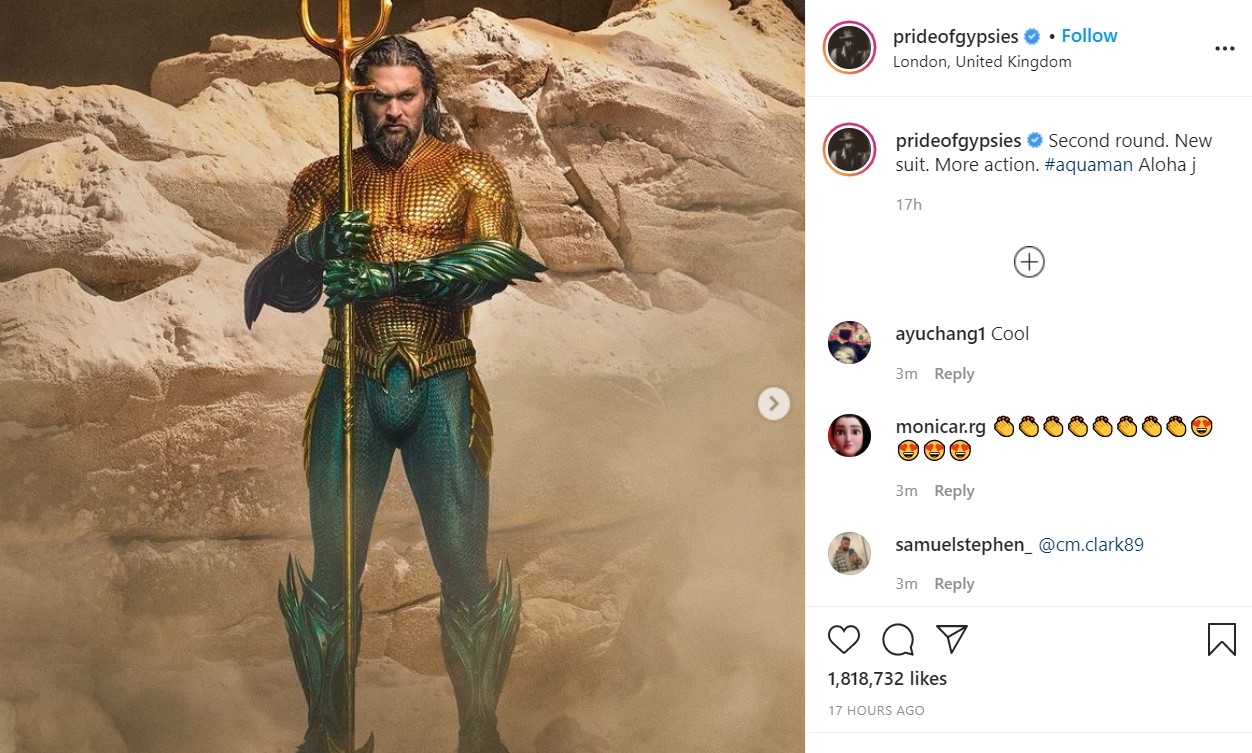 Jason Momoa Aquaman first look