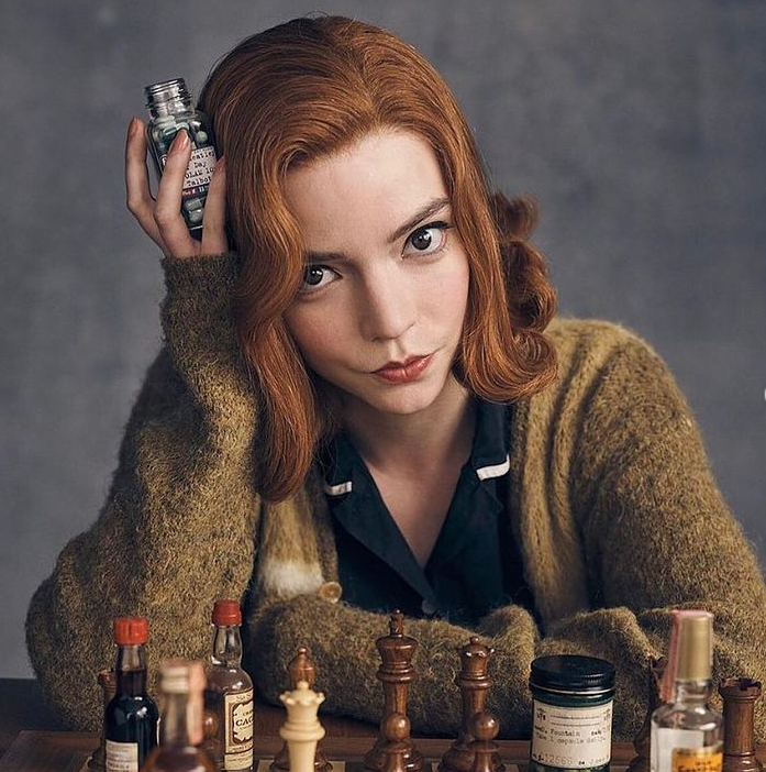 Anya Taylor-Joy as Beth Harmon in The Queen's Gambit