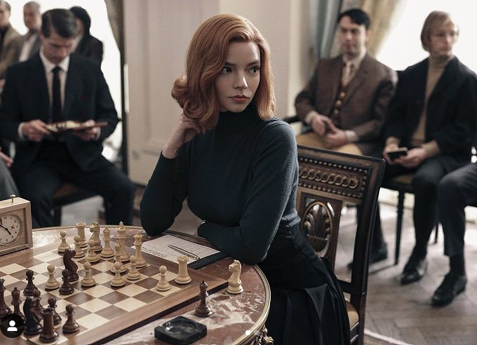 A still from The Queen's Gambit