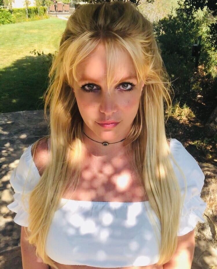 Britney Spears posted a picture of herself in he social media handle 