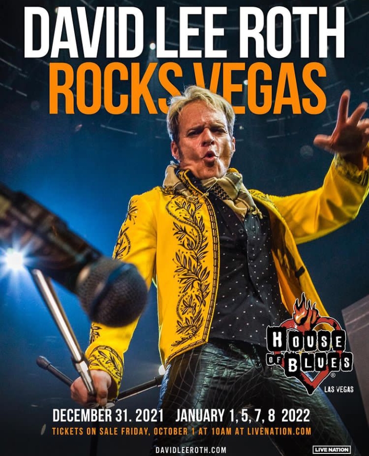 David Lee Roth will perform in his final five concerts held at Las Vegas