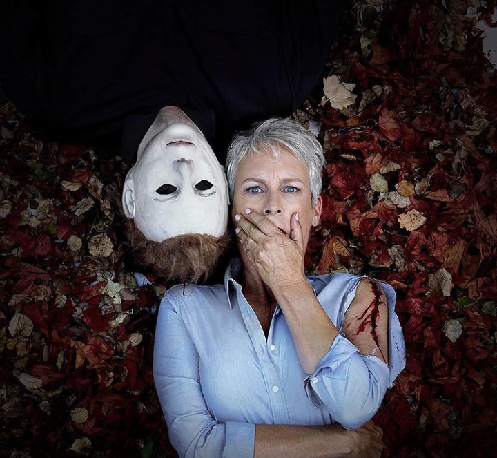 Jamie Lee Curtis in pursuit of killing the masked killer