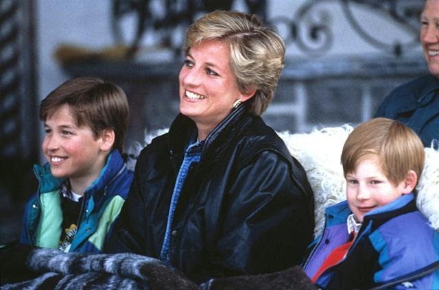 Diana with William and Harry
