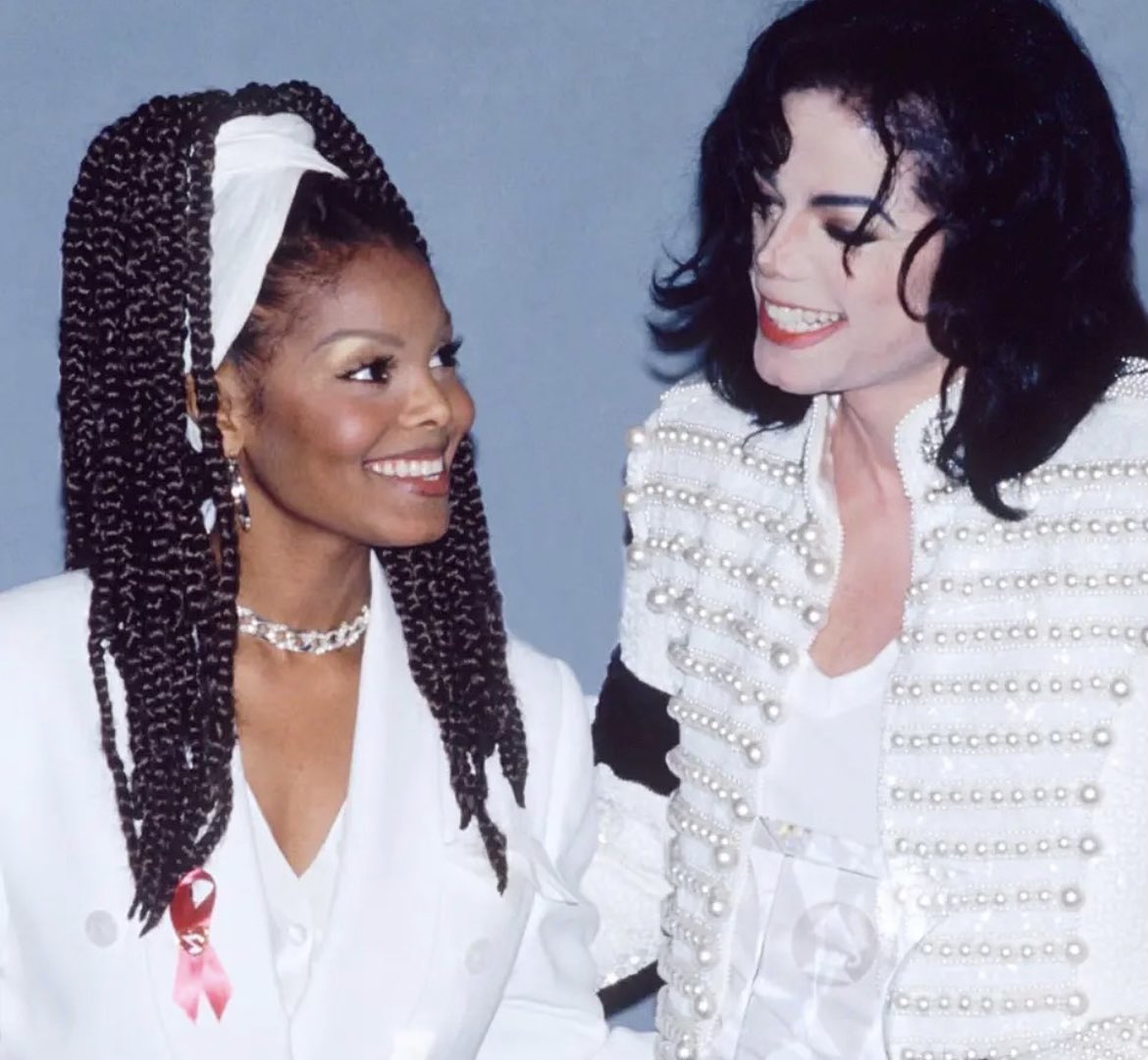 Janet and her brother Michael Jackson