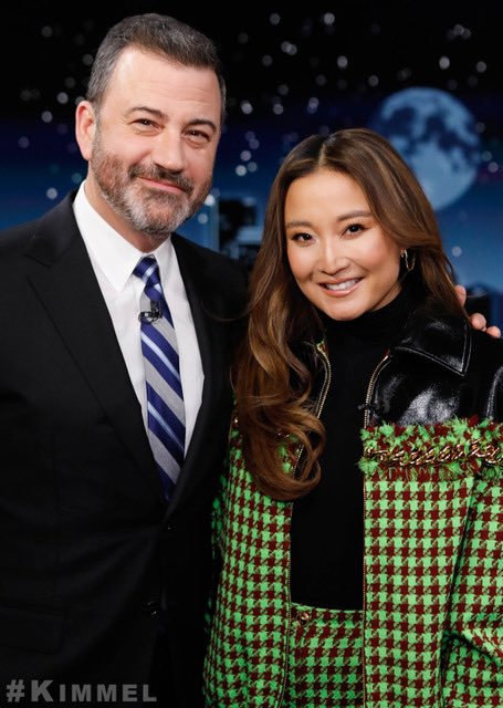 Jimmy Kimmel and Ashley Park