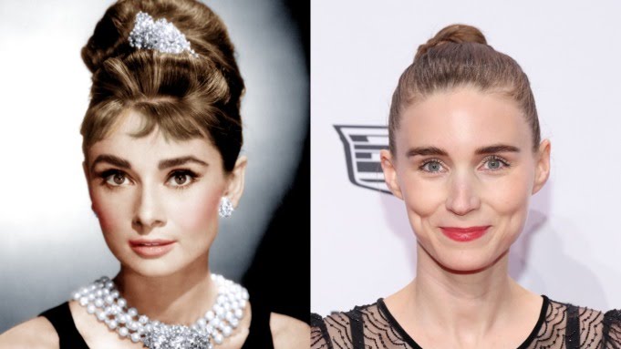 Audrey Hepburn and Rooney Mara