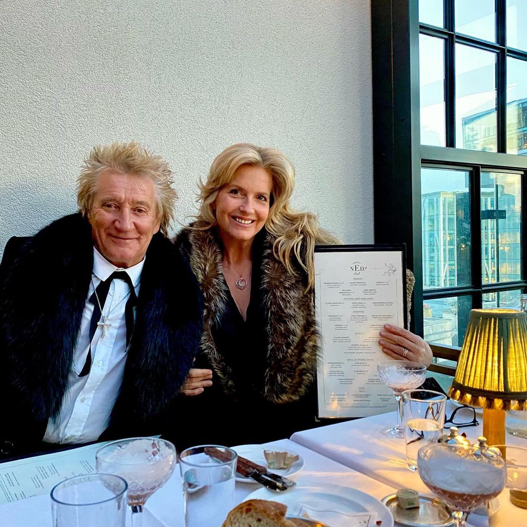 Rod Stewart and his wife Penny Lancaster