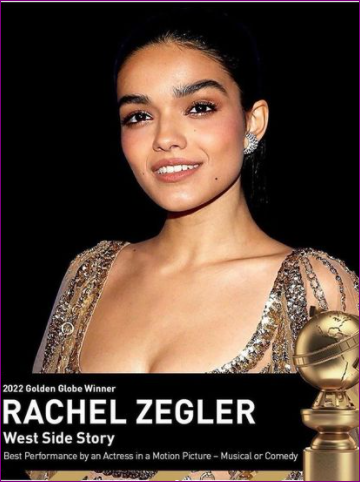 Rachel Zegner won the Golden Globe award