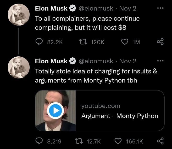 Elon Musk's post