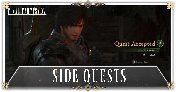 Important FF16 Side Quests Listed.