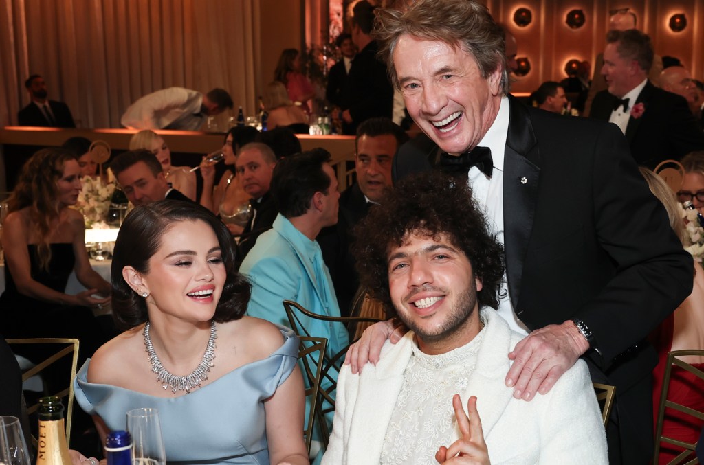 Watch Selena Gomez Show Off Her Engagement Ring to Co-Star Martin Short at 2025 Golden Globes - Billboard